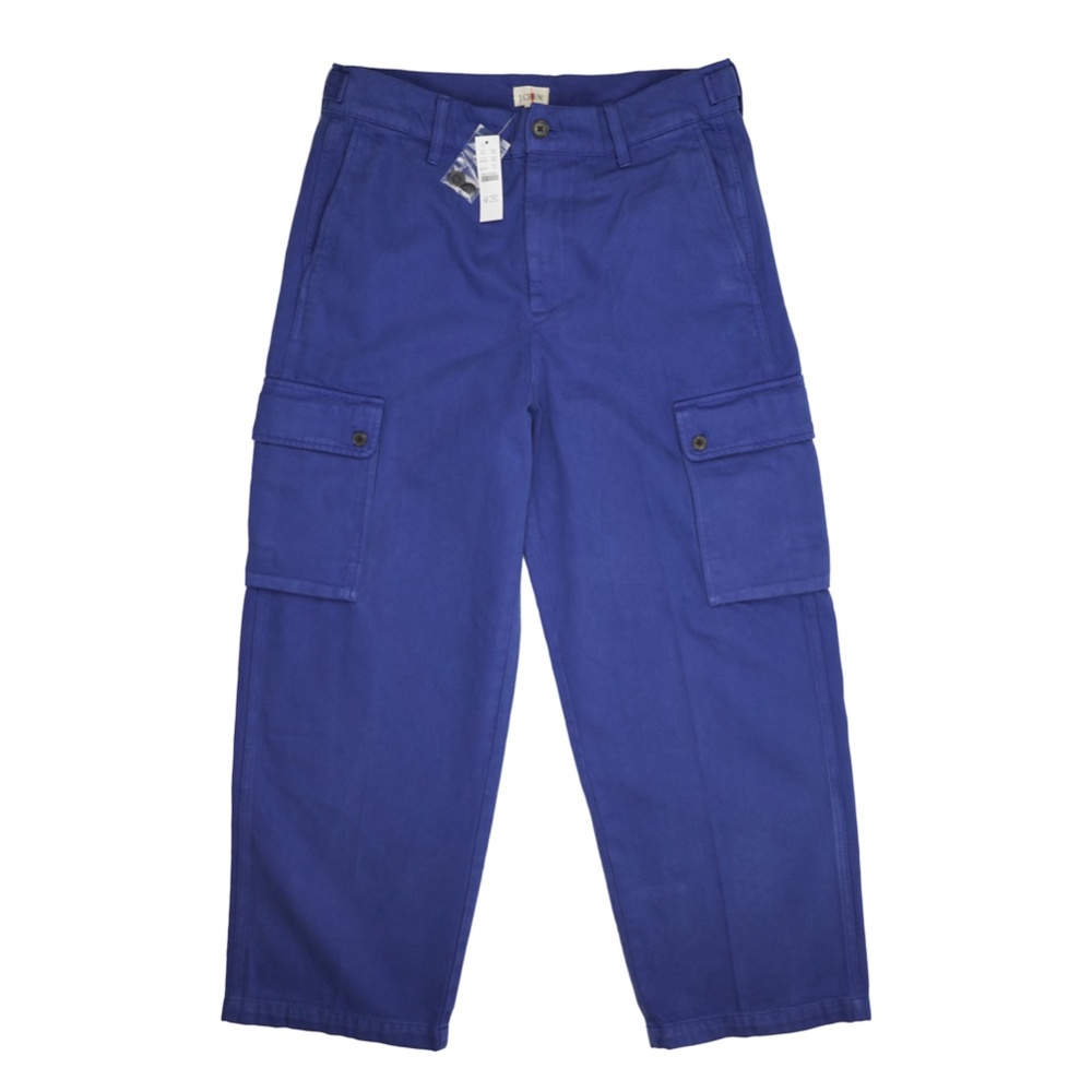 New JCREW Size 30 Relaxed Cargo Pants in Heavyweight Twill Royal Navy $128 BW526 - Picture 6 of 9
